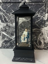 Christmas Nativity Snow Globe Glitter Lighted Snow Globe Lantern USB Cable NEW