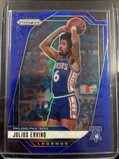 2024-25 Panini Prizm - Legends Julius Erving #292 Blue Prizm /199