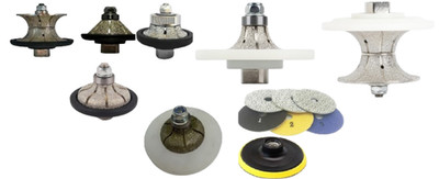 Diamond Router Bit Edge Profiling Wheel Granite Quartz Marble Polishing Pads Kit