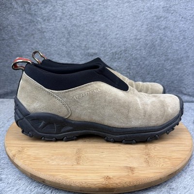 Merrell Winter Moc Shoes Mens Size 10.5 Beige Suede Slip On Hiking Walking