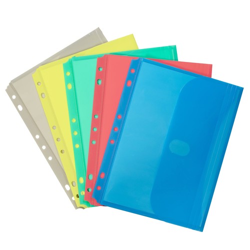 C Line Mini Binder Pockets with Hook and Loop Closure for Organization 5 Pack - Afbeelding 1 van 5