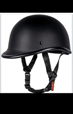 DOT Approve Half Shell Motorcycle Helmet Hawk Style Matte Black Open Face     XL