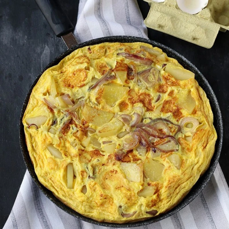 Doppia Padella GIRA FRITTATA 26 cm con Manico TOGNANA Antiaderente per INDUZIONE, fotografia 4 di 8