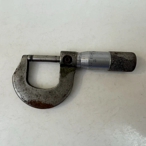 0-1"  OUTSIDE MICROMETER CARBIDE 107 Vintage Hand Tool Works Fast Ship