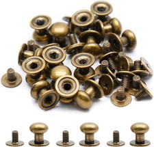Chicago Screws - 36 Sets Round Phillips Head Button Studs for Leather Craft Bro