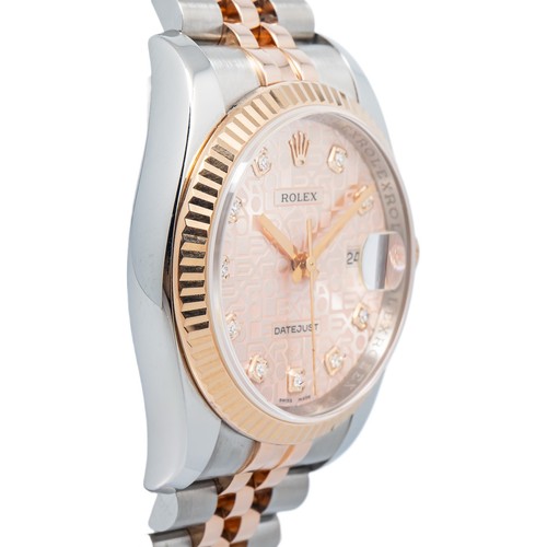 Rolex Datejust 116231 NEUWERTIG Two Tone Auto Factory Pink Diamond Dial Damen 36mm - Bild 4 von 6