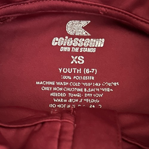 Florida State FSU Youth Boys 1/4 Zip Performance Shirt XS 6 7 Colosseum Garnet - Picture 4 of 8