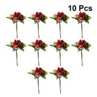  10 Stück Kreative Weihnachtspflanze Stiel Pick Dekoration Künstlicher