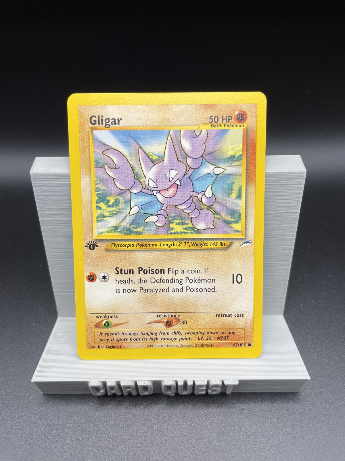 Pokémon TCG Gligar 67/105 Neo Destiny 1st Edition NM | Ken Sugimori Art