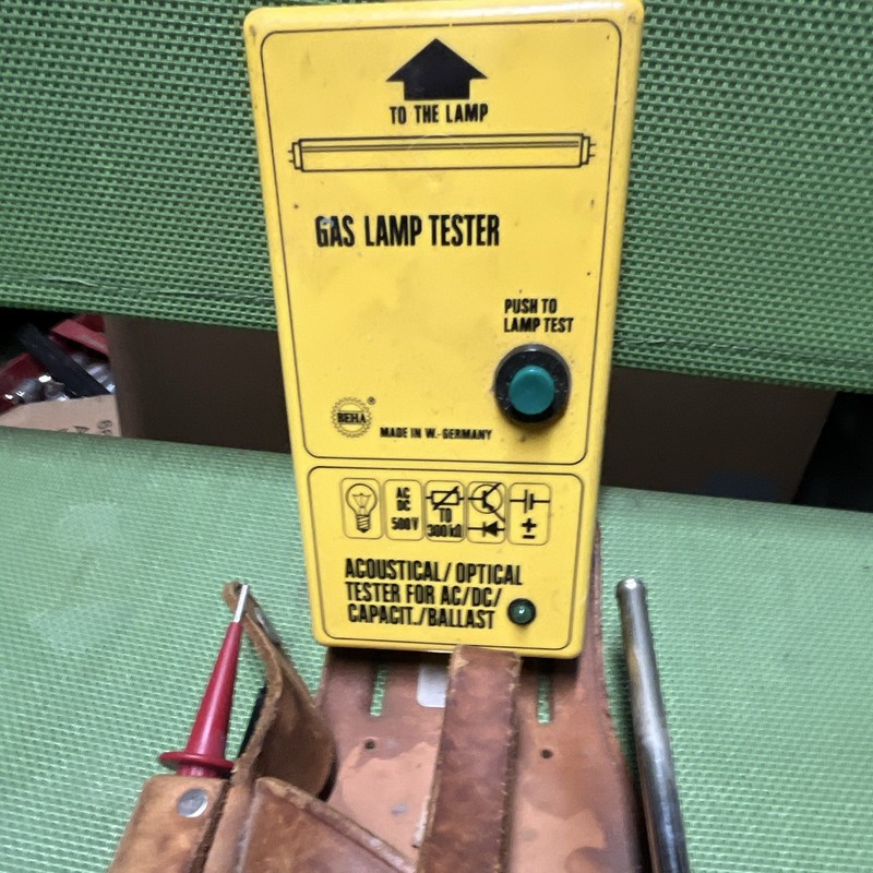 REHA Gas Lamp Tester Acoustical/Optical for AC/DC Capacitor/Ballast + Pouch