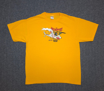 The Hellacopters Gotta Get Some Action Now T Shirt Gildan Large Yellow Rock
