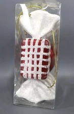 Vickerman 3.5  Red-White Candy Christmas Ornament  5 per Box