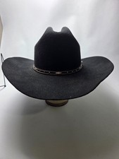 Justin Hats Black 100 Wool Cowboy Hat Youth XL Western Twister M F