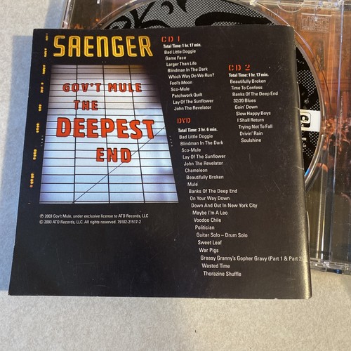 Gov't Mule - The Deepest End: Live in Concert RARE out of print 2 CD + DVD 2003 - Bild 11 von 14