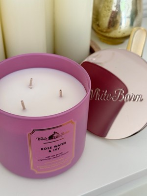 Bath & Body Works Rose Water & Ivy Large 3 Wick Candle 14.5 oz NEW Mothers Day 