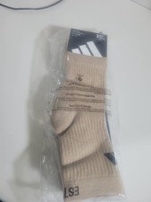 NWT Adidas Climacool 3 Pack High Quarter Socks Black/Tan/White Shoe 6-12
