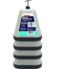 Eco-Friendly Foam Faucet Covers - 4 Pack Gray Insulation for Outdoor Faucets