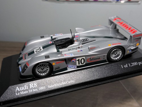 1:43 MINICHAMPS AUDI R8 24H LM 03 SALO/BIELA/MCCARTHY #10 LIMIT EDITION - 第 14/19 張圖片