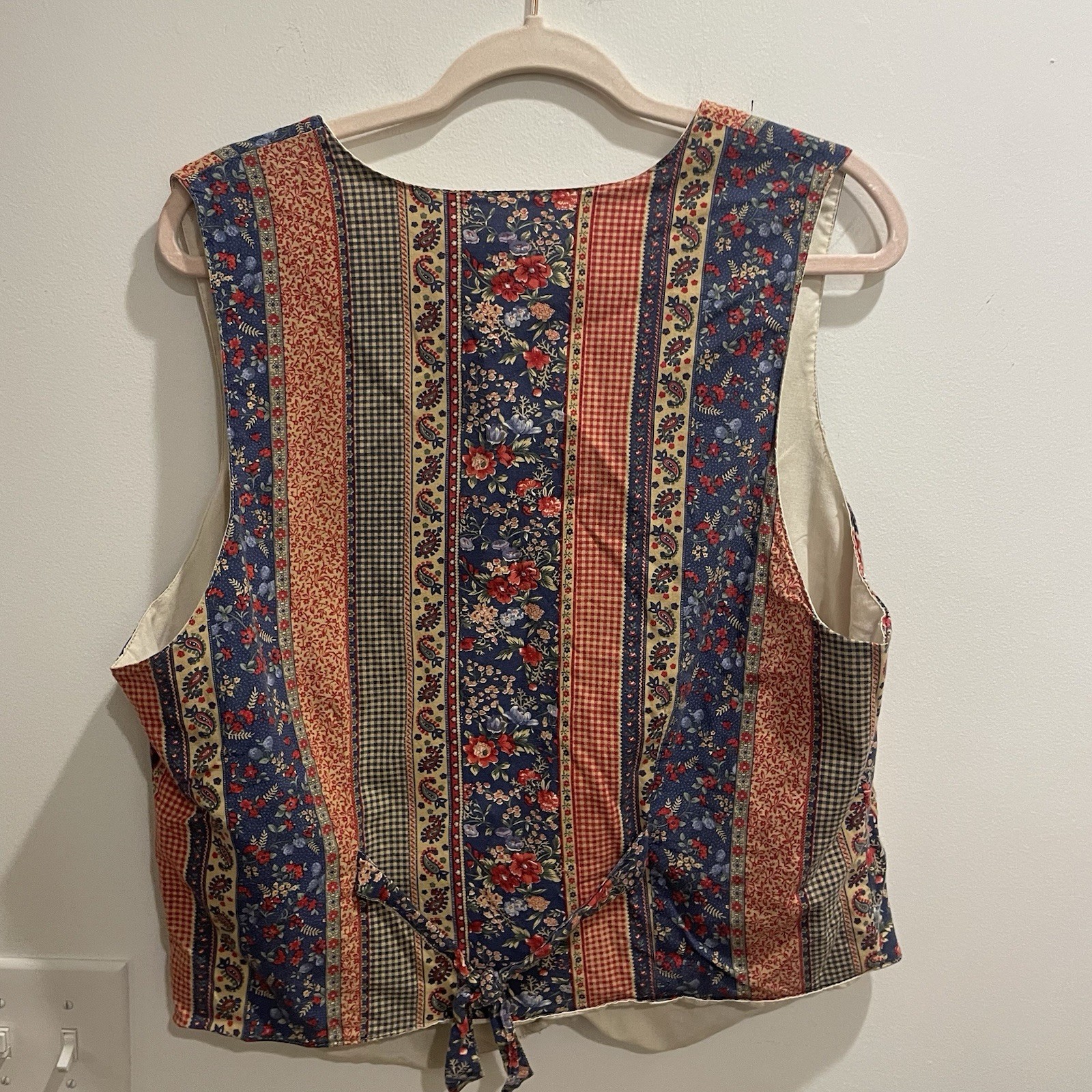 Vtg  Jantzen Classics Quilted Patchwork Stripe Ve… - image 9