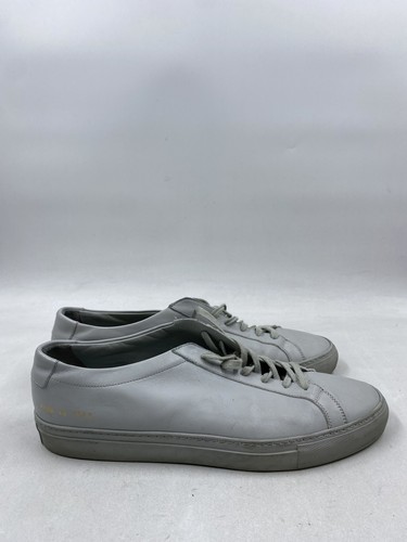 Common Projects Grey Solid Leather Low Top Sneaker M 13