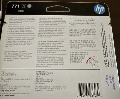 Genuine HP 771 Printhead FULL Set CE017A CE018A CE019A CE020A -Sealed 2025 New - Afbeelding 4 van 6