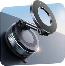 360 Vacuum Magnetic Phone Holder Adjustable Suction Cup Car Mount Foldable Stand