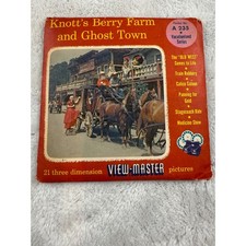 Vintage 1954 Knotts Berry Farm Ghost Town View-Master w/ Book 3 Reels