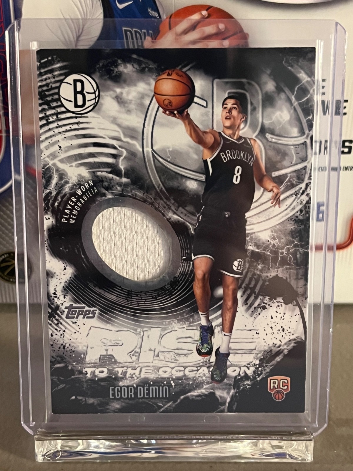 Topps 2025 Rise to the Occasion Relics Egor Demin Rookie Relic Brooklyn Nets
