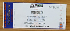 Vintage 2007 Illinois Vs Wisconsin College Football Ticket Stub
