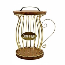 Mug Organizer with Basket Easy to Clean Cup-Shaped Storage Rack Sturdy Steel