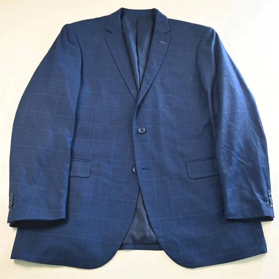 Bocaccio Uomo 48L 42x32 蓝色 Glenn 格纹 3 件套背心男式夹克裤子套装 — 第 2/4 张图片