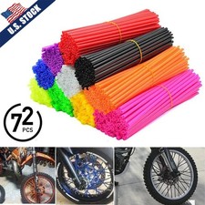 72Pcs Motorcycle Dirt Bike Spoke Skins Covers Wraps Wheel Rim Guard Protector