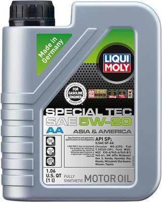 LIQUI MOLY Special Tec AA SAE 5W-20 | 1 L | Fully synthetic engine oil | SKU: 22