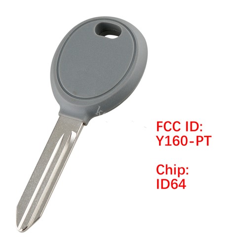 2 For Chrysler Dodge Jeep Uncut Ignition Transponder Key Blade 4D64 Chip Y160-PT - Picture 2 of 8