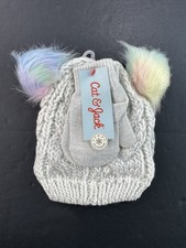 Cat Jack Size 2T-5T Gray Knit Hat and Mitten Set 2 Pack NEW WITH TAGS NEW