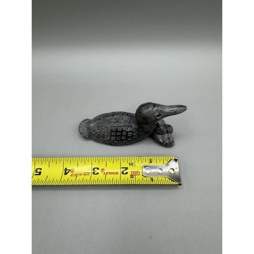 Hand Made in Canada " A Wolf Original " Soapstone Loon And Chick Figurine - Picture 8 of 12