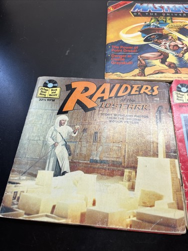 Buena Vista Record Raiders Of The Lost Ark MOTU Gremilns Read Along Book Lot W1 - Picture 2 of 12