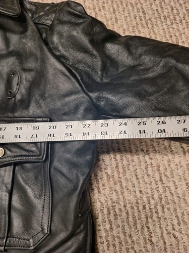 TAYLOR'S LEATHERWARE Motorrad Biker Jacke Schwarz USA 40 Vintage - Bild 6 von 10
