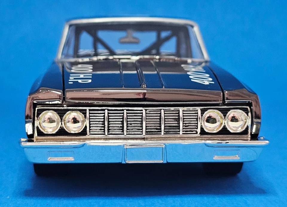 罕见黑色铬 1/24 Lee Petty #41 1964 PLYMOUTH #8 仅 126 件 — 第 3/4 张图片