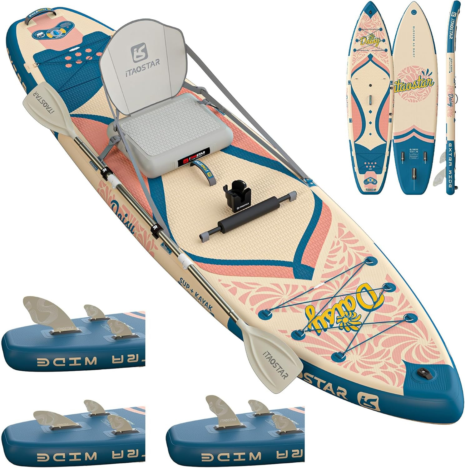 Daisy 11'6&rsquo; &times; 35&rdquo; Extra Wide Paddle Board with Seat, On