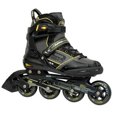 AERIO Q-60 Men's Inline Skates, Black/Yellow, Size 8