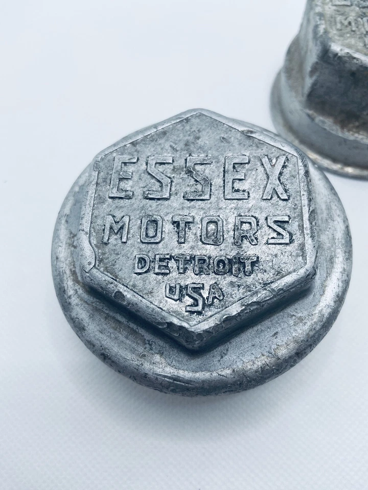 Tapacubos tapacubos de eje automático original vintage de 1920 Essex Motors atornillado Foto 3 de 4