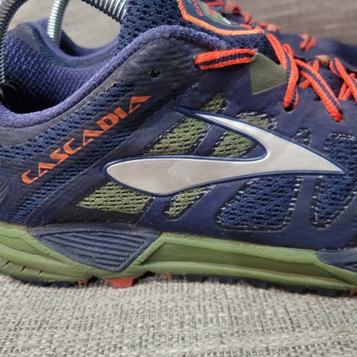 Brooks Cascadia 11 Trail Green Purple Running Shoes Men's US Size 9 - Picture 10 of 15