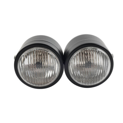 Universal Motorcycle Twin Headlight Double Dual Lamp Dirt Bike Street Fighter gm