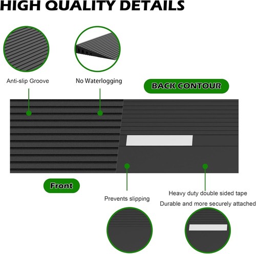 1" Rise Natural Rubber Threshold Ramp - 2000 lbs Capacity, Non-Slip, 35.5" Wide - Picture 8 of 11