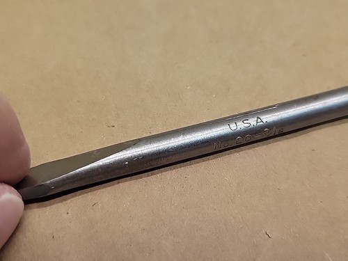 Stanley Bit Brace Screwdriver Bit Flat Slot Tip # 26 - 3/16 NOS USA - Picture 4 of 8