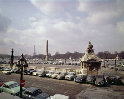 Place de la Concorde in Paris France in 1968 Historic Old Photo 1