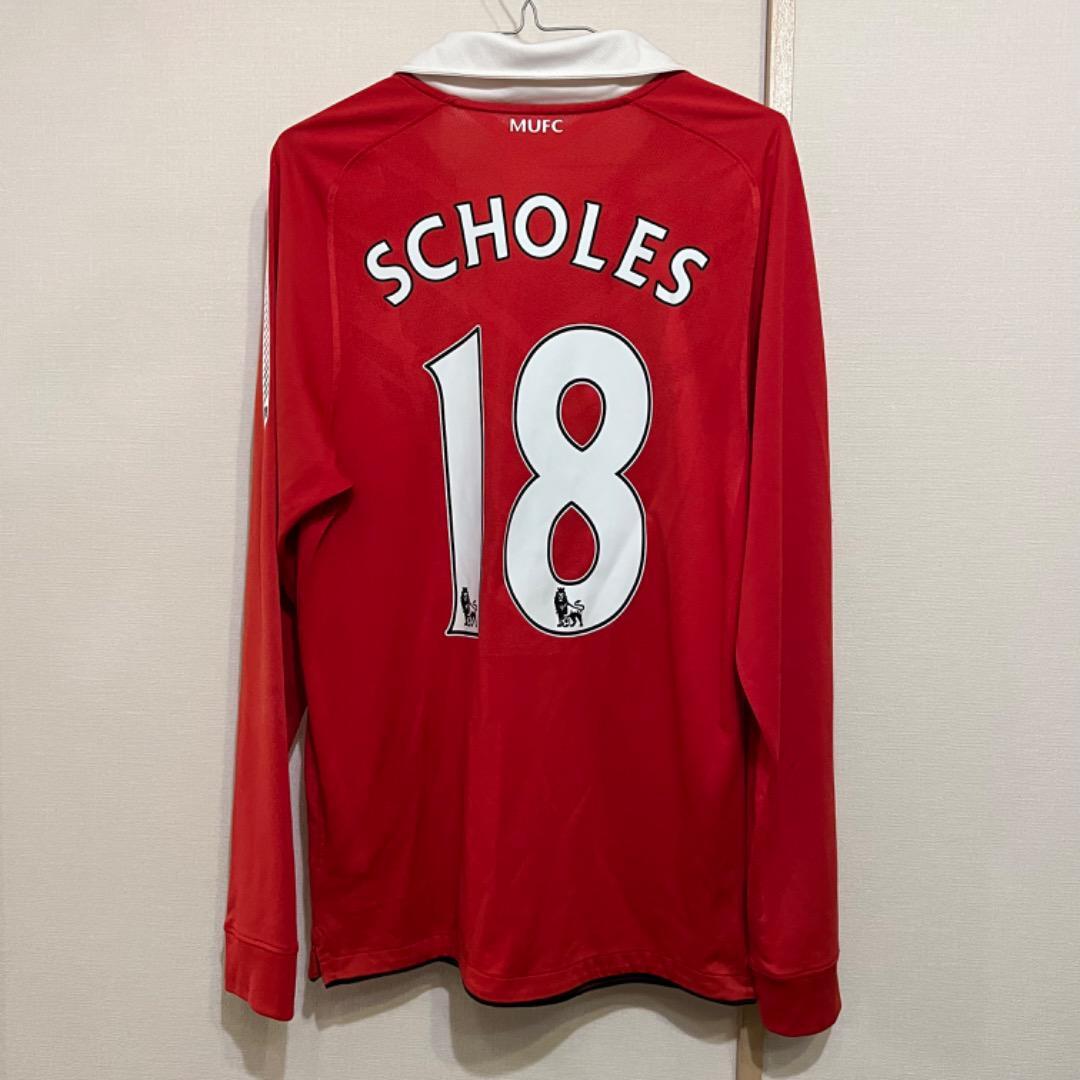 ウェア Nike Manchester United 18 scholes Manchester United 2003 Away Jersey #18 Scholes Nike Black
