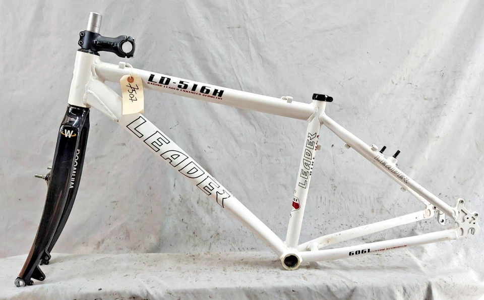 Cuadro MTB Leader LD-516H 2010 pequeño disco rígido horquilla de carbono Winwood ¡Envío a EE. UU.! Foto 2 de 4