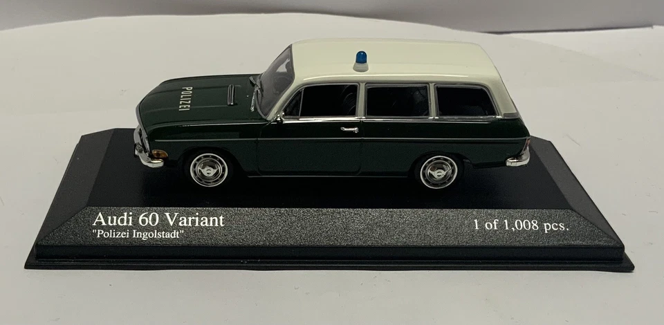 Minichamps 1:43 Audi Variant 1970 - Polizei Ingolstadt - 400 011390 - Image 4 of 4